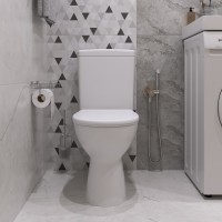 Унитаз-компакт напольный DIWO Казань 9879B003-7201 безободковый, с микролифтом