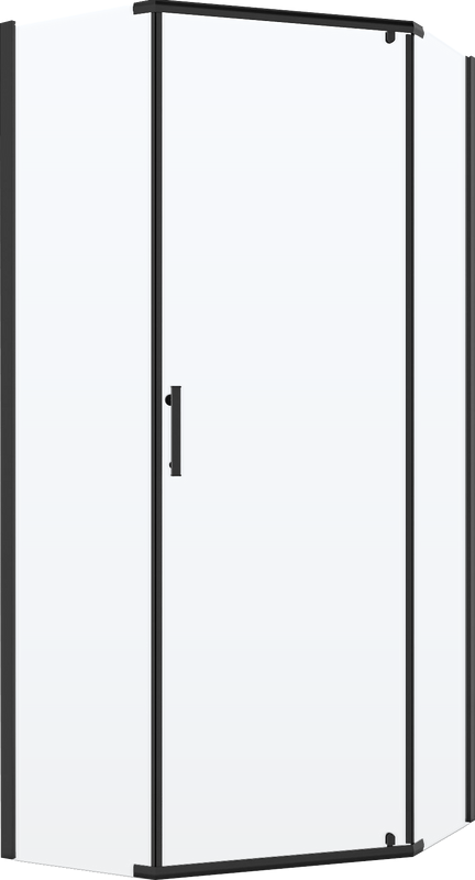 Душевой уголок Niagara Nova NG-6834-08 BLACK 100x100, пятиугольный, черный