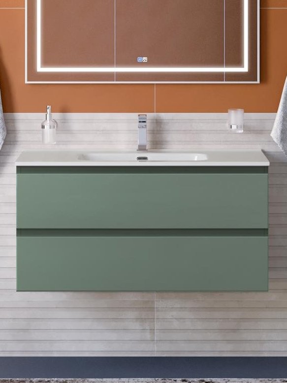 Тумба под раковину без столешницы BelBagno Kraft 100 подвесная, матовая еловая