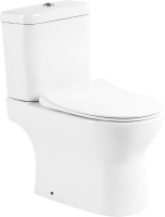 Унитаз-компакт напольный BelBagno Steam BB130CPR/SC безободковый, бачок BB130T, крышка BB130SC