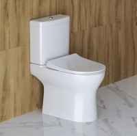 Унитаз-компакт напольный BelBagno Steam BB130CPR/SC безободковый, бачок BB130T, крышка BB130SC