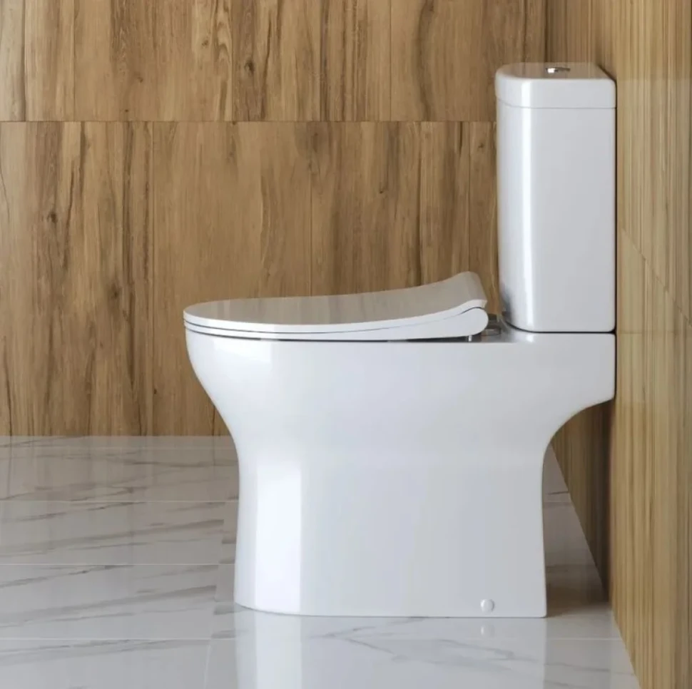 Унитаз-компакт напольный BelBagno Steam BB130CPR/SC безободковый, бачок BB130T, крышка BB130SC