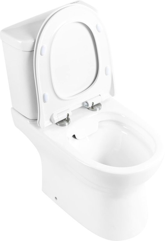 Унитаз-компакт напольный BelBagno Steam BB130CPR/SC безободковый, бачок BB130T, крышка BB130SC