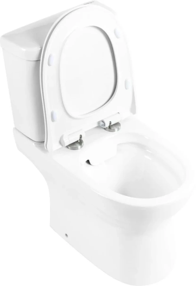 Унитаз-компакт напольный BelBagno Steam BB130CPR/SC безободковый, бачок BB130T, крышка BB130SC