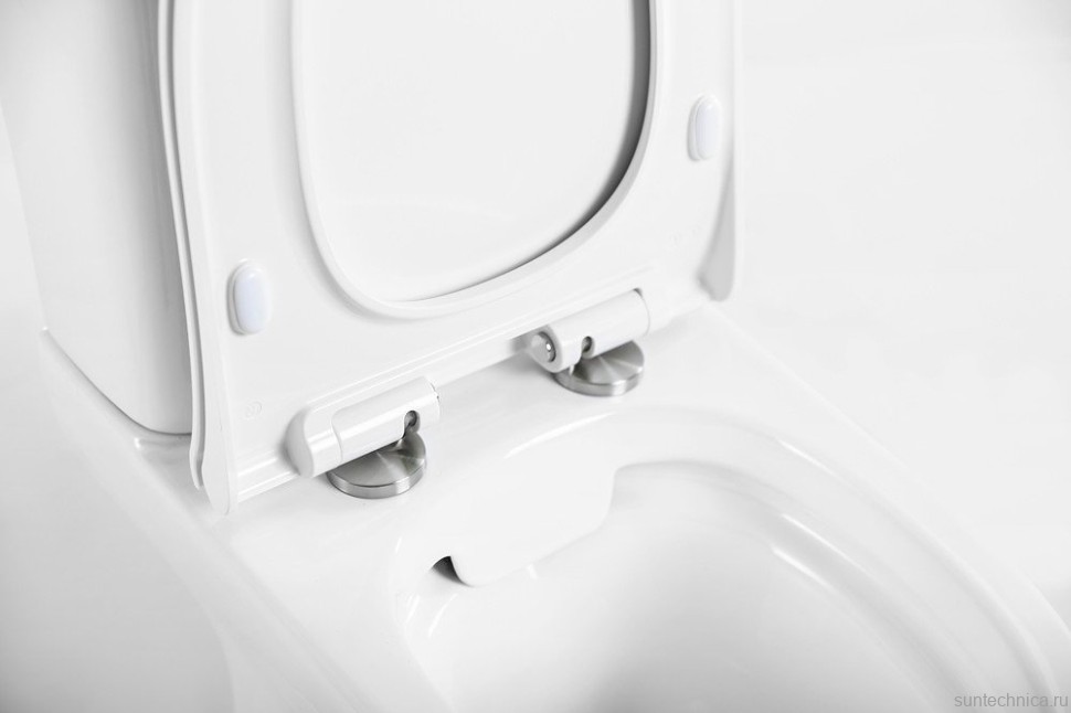 Унитаз-компакт напольный BelBagno Steam BB130CPR/SC безободковый, бачок BB130T, крышка BB130SC