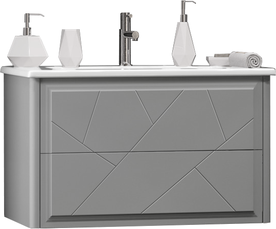 Тумба под раковину Opadiris Луиджи 80 подвесная, серая