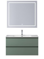 Мебель для ванной комнаты BelBagno Kraft 80 подвесная, матовая еловая, раковина bb800etl