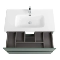 Мебель для ванной комнаты BelBagno Kraft 80 подвесная, матовая еловая, раковина bb800etl