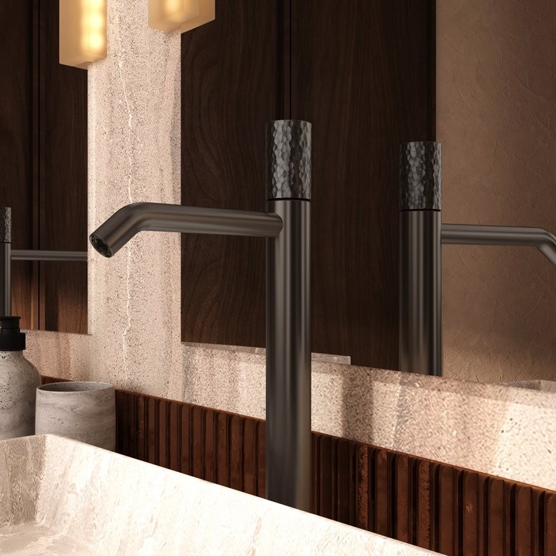 Смеситель для раковины Vincea Аура VBF-6AU2GM вороненая сталь