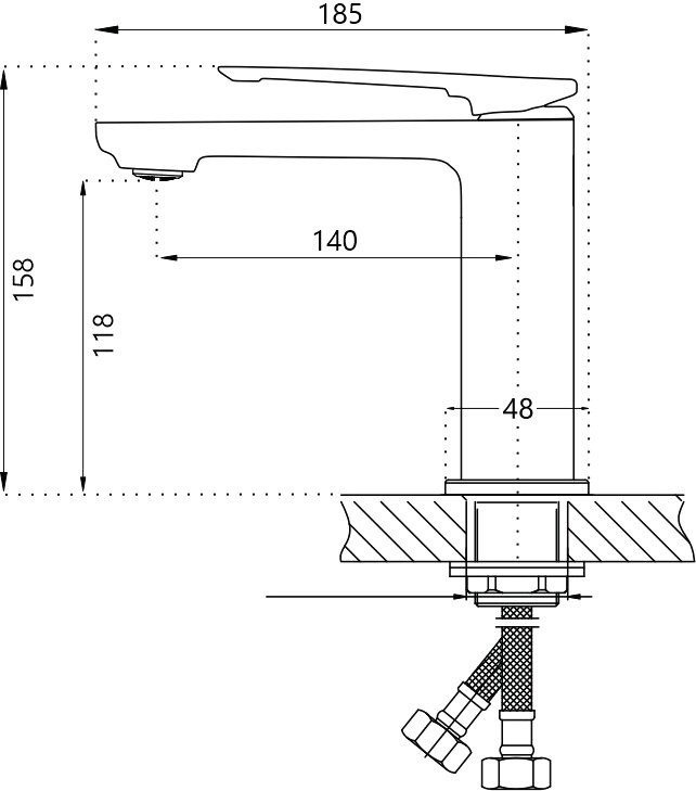 Смеситель для раковины Haiba HB10817 хром