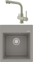 Комплект Мойка Lemark Hanka 450 9910009 грей + Смеситель Comfort LM3061PGR грей