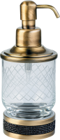 Дозатор Boheme Royal Cristal Black Br настольный, бронза