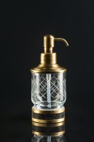 Дозатор Boheme Royal Cristal Black Br настольный, бронза
