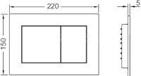 Комплект Унитаз подвесной Duravit Happy D.2 2222098900 rimless + Крышка + Звукоизоляция TECE Profil TECEprofil 9 200 010 + Инсталляция TECEprofil Uni 2.0 9300302 + Кнопка Now 9240407 черный матовый + Крепления TECEprofil 9380014