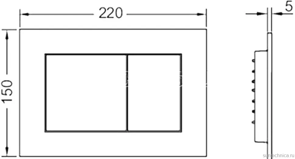 Комплект Унитаз подвесной Duravit Happy D.2 2222098900 rimless + Крышка + Звукоизоляция TECE Profil TECEprofil 9 200 010 + Инсталляция TECEprofil Uni 2.0 9300302 + Кнопка Now 9240407 черный матовый + Крепления TECEprofil 9380014