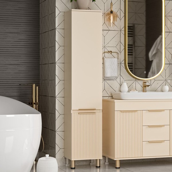 Шкаф пенал для ванной Brevita Enfida 35 L бежевый