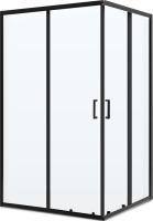Душевой уголок BelBagno Uno -195 AH 2 120/90 C Nero профиль черный, стекло прозрачное