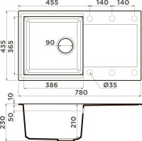 Комплект Мойка Omoikiri Sakaime 78-PL платина + Измельчитель Nagare slim 1250
