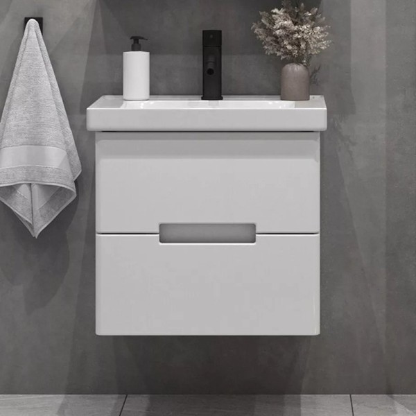 Тумба под раковину SanStar Ориана 60 подвесная, белая