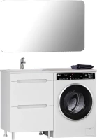 Мебель для ванной комнаты Misty Байкал 55 L для стиральной машины, белая