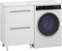 Мебель для ванной комнаты Misty Байкал 55 L для стиральной машины, белая