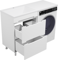 Мебель для ванной комнаты Misty Байкал 55 L для стиральной машины, белая