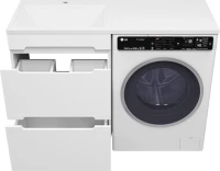 Мебель для ванной комнаты Misty Байкал 55 L для стиральной машины, белая