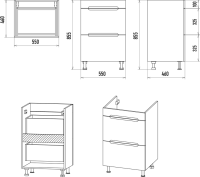 Мебель для ванной комнаты Misty Байкал 55 L для стиральной машины, белая