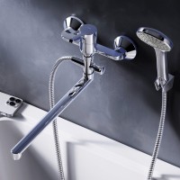 Смеситель с длинным изливом для ванны AM.PM X-Joy S F85B90100 хром Смеситель с длинным изливом для ванны AM.PM X-Joy S F85B90100 хром