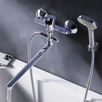 Смеситель с длинным изливом для ванны AM.PM X-Joy S F85B90100 хром Смеситель с длинным изливом для ванны AM.PM X-Joy S F85B90100 хром