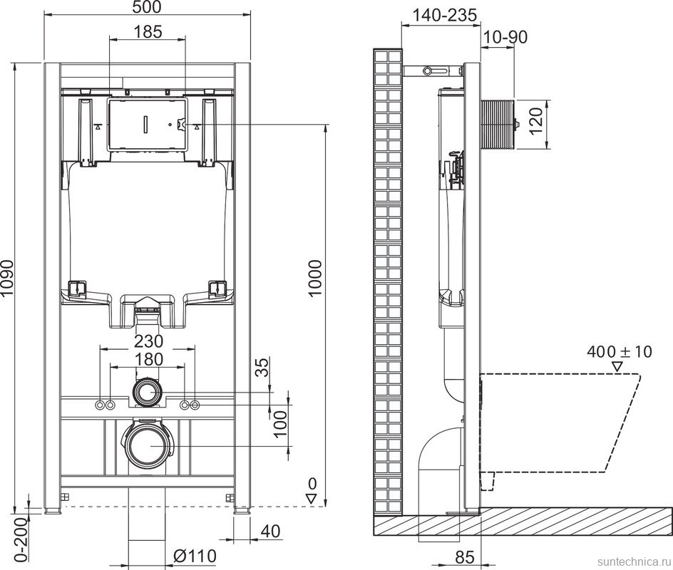 Комплект Унитаз подвесной BelBagno Due BB3103CHR/SC безободковый, с микролифтом, инсталляция BB002-80 с кнопкой BB014-SR-BIANCO