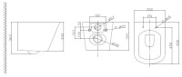 Комплект Унитаз подвесной BelBagno Due BB3103CHR/SC безободковый, с микролифтом, инсталляция BB002-80 с кнопкой BB014-SR-BIANCO