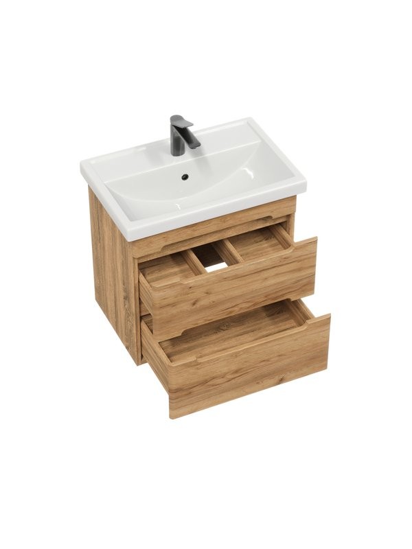 Тумба с раковиной SanStar Diva 50 подвесная, Gold Kraft, раковина Фостер 50