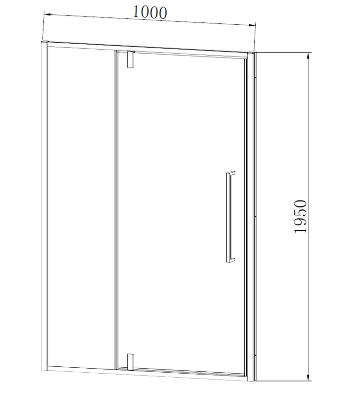 Душевая дверь в нишу Vincea Slim-N VDP-4SN100CLB 100x195, профиль черный матовый