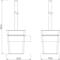 Ершик Lemark Smooth line 9761019 хром