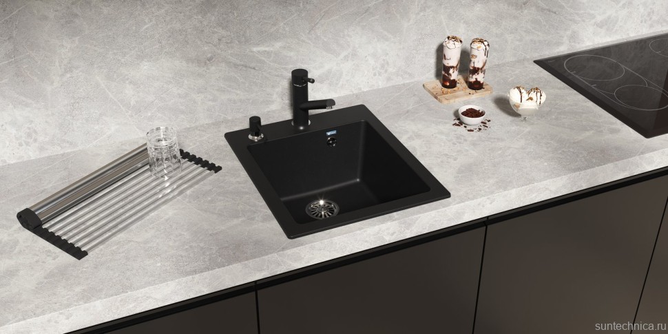 Дозатор для кухонной мойки Ulgran Quartz U-01 ультра-черный