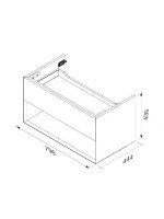 Тумба под раковину без столешницы Ravak Lite SD 80 дымчато-серая