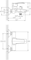 Смеситель для ванны с душем Haiba HB6070