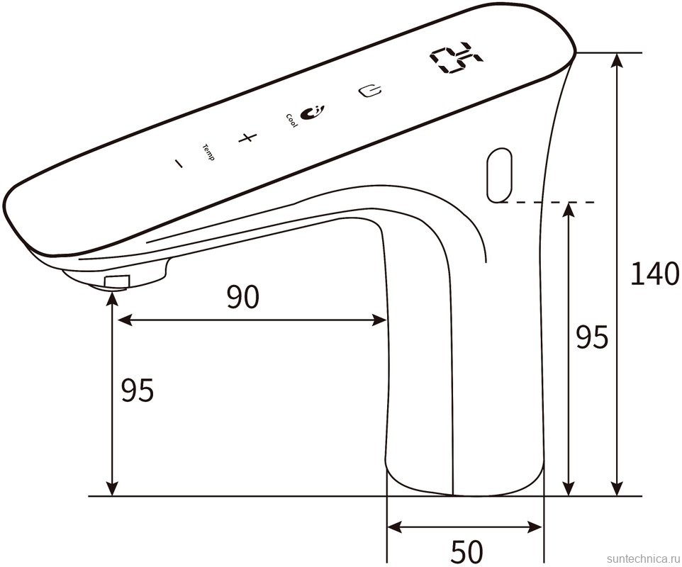 Смеситель для раковины beWash Photocell BWAM0BS8041 сенсорный, хром