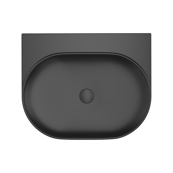 Консоль с раковиной Ravak Yard 60 матовая черная, раковина XJX0D060000 без отверстия под смеситель