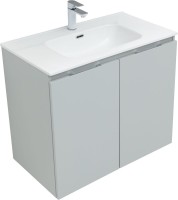 Тумба с раковиной Aquanet Алвита 80 подвесная, серая