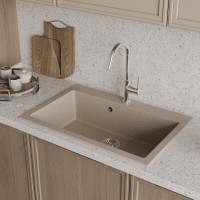 Мойка кухонная Domaci Болонья М-39-004 песочная Мойка кухонная Domaci Болонья М-39-004 песочная