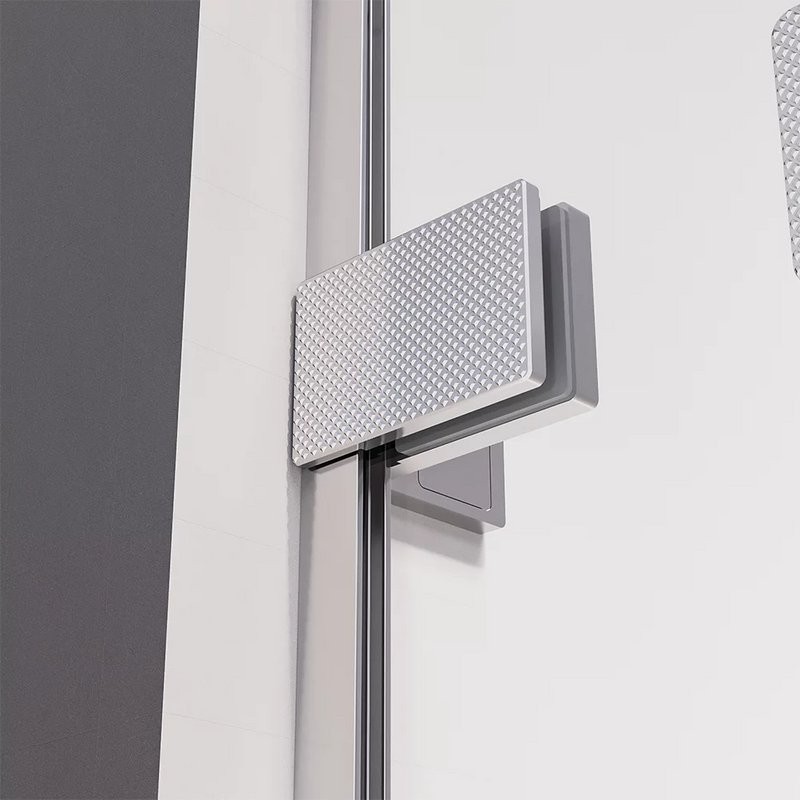 Душевая дверь в нишу Veconi Premium Alassio CH 150x200, профиль матовый хром, стекло прозрачное