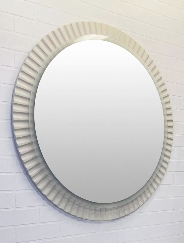 Зеркало круглое Comforty Мадрид 70 сенсорное, с подсветкой, серый шёлк