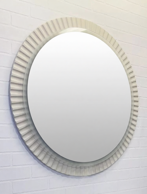 Зеркало круглое Comforty Мадрид 70 сенсорное, с подсветкой, серый шёлк