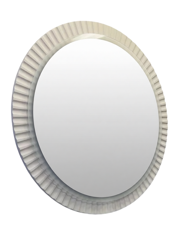 Зеркало круглое Comforty Мадрид 70 сенсорное, с подсветкой, серый шёлк