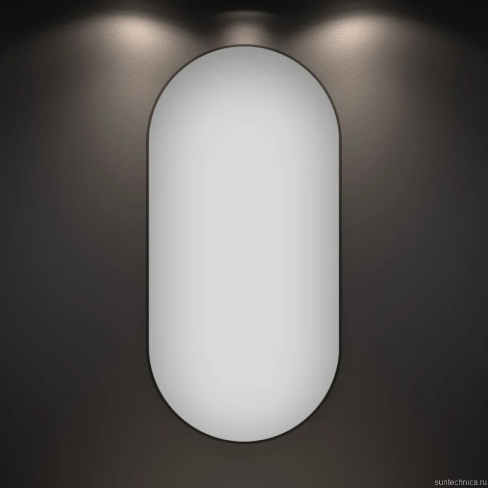 Зеркало Wellsee 7 Rays’ Spectrum 60х120 черное матовое