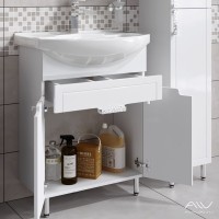 Тумба с раковиной Alavann Vittoria 65 напольная, белая