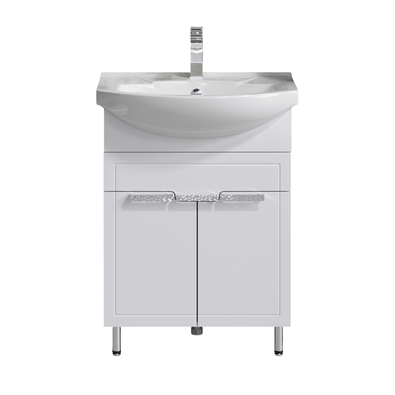 Тумба с раковиной Alavann Vittoria 65 напольная, белая