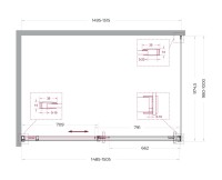 Душевой уголок BelBagno Soft Close-1 AH-1-150/100-C-Cr профиль хром